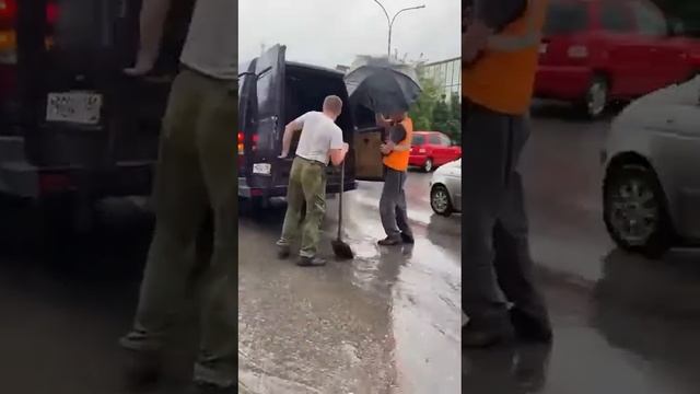 Уникальные кадры ремонта российских дорог нановолокнами смотреть онлайн