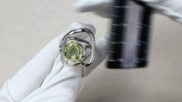 Серебряное кольцо AQUAMARINE с фианитом и кварцем А6589511А смотреть онлайн