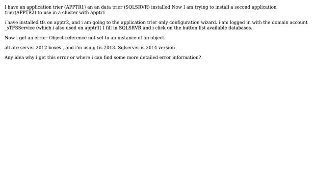 DevOps & SysAdmins: List databases in TFS Application trier only configuration error смотреть онлайн