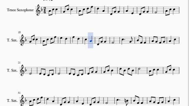 Tenor Sax Sheet Music: How to play To A Wild Rose by Edward MacDowell смотреть онлайн