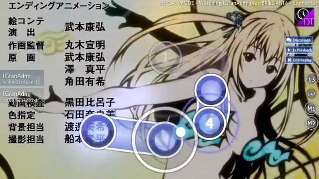 [osu!] BRILLIANT4 - Elementario de Aimashou! [TV ver.] (lGranAdmi) смотреть онлайн