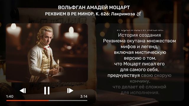 🎼 #Моцарт - Реквием в Ре Минор, K. 626: Лакримоза 🎻#mozart #ClassicalMusic #MusicHistory #Symphony