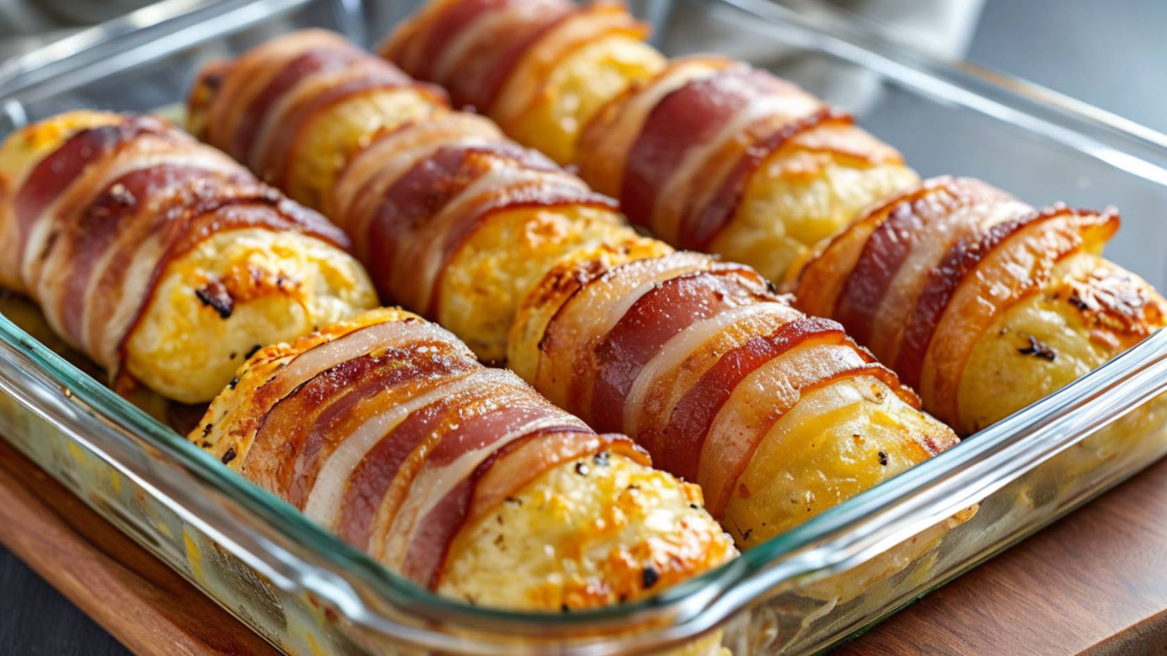 Картофельные зразы с мясным фаршем в беконе. Ну очень вкусно! смотреть онлайн