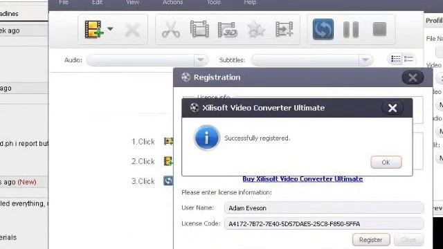 Xilisoft Video Converter Ultimate v7.2 license key смотреть онлайн