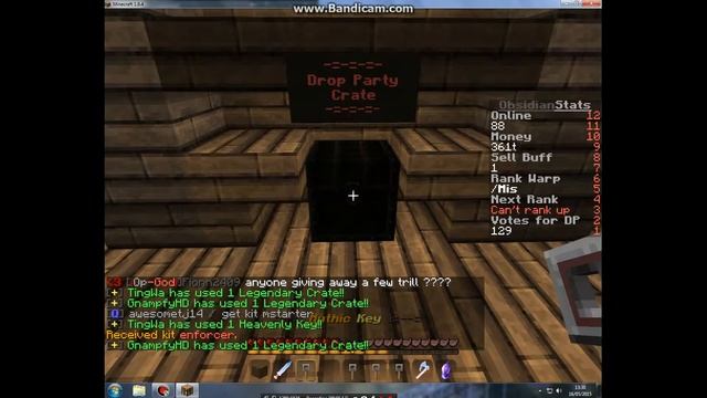 Minecraft|Obsidian Prison| Crate Key Opening| 6