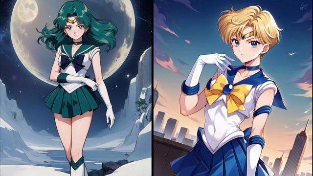 Sailor Moon S - Uranus And Neptune Theme (AI Cover) #ai #sailormoon  #remix #cover