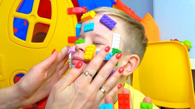 Dima plays and cleans up scattered legos | Funny stories from Dima смотреть онлайн