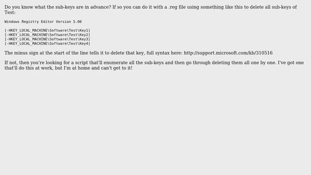 DevOps & SysAdmins: Delete all subkeys in a registry key (7 Solutions!!) смотреть онлайн