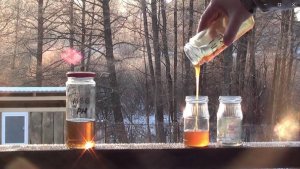 Масла М8В от "Газпромнефть" и "Роснефть" при -18. Заморозка в естественных условиях.