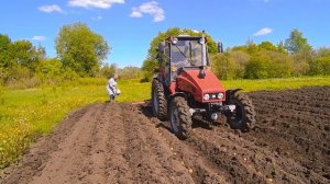 Втз 2048 и окучник-посадочник картофеля