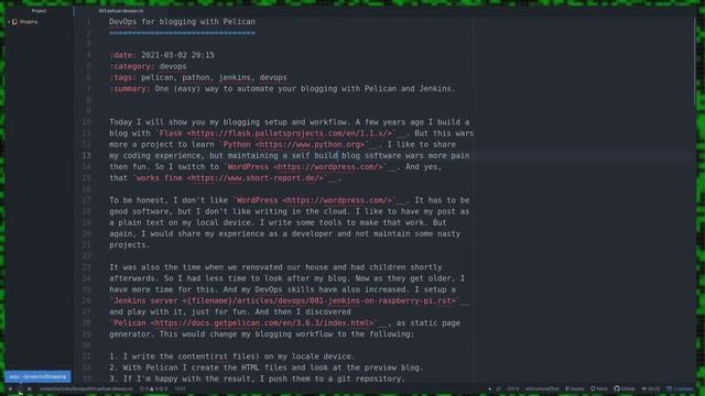 DevOps for blogging with Pelican and Jenkins смотреть онлайн