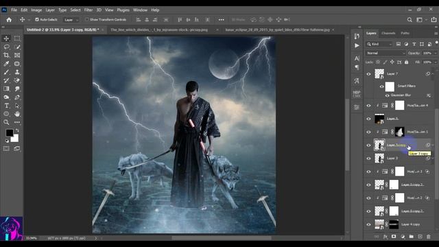 Wolf Samurai Spirit Photo Manipulation Tutorial || Hasan Mia смотреть онлайн