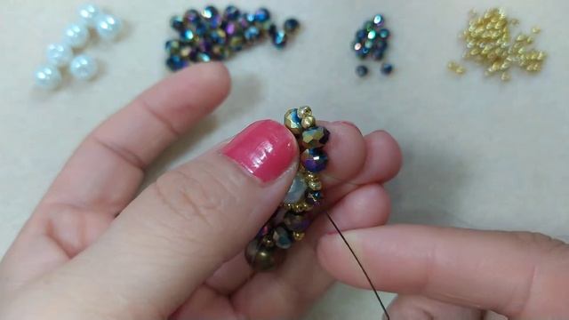 Kristal Ve Inci Boncuk Bilekliği * Браслет из кристалей и жемчуга * Beaded Bracelet * Diy *