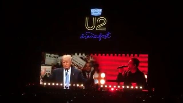 U2 attack Trump in Bullet the Blue Sky live at Dreamforce and Dreamfest смотреть онлайн