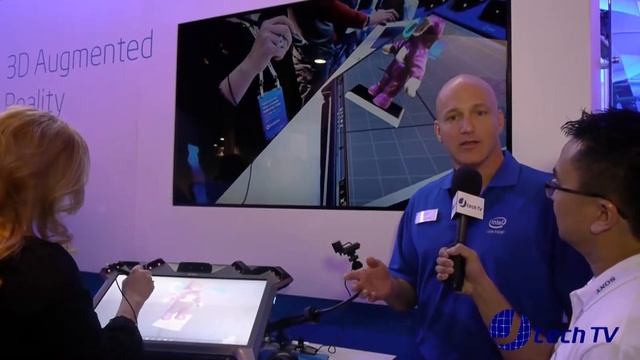 Intel Zspace 3D Depth Sensing Digital Display Device at CES 2014 смотреть онлайн