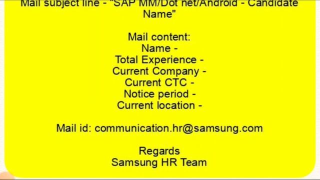 Direct Interview🔥 Samsung India Electronics ltd & Enkei Wheels | Bachelor's Degree - 20,000 Salary смотреть онлайн