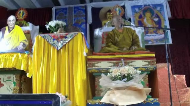 Кызыл. 15.10.2023 Трансляция лекии Досточтимого Геше Джампа Тинлея