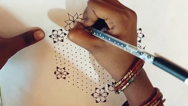 beautiful rose model rangoli design tamil super kolam model lotus muggulu easy rangoli kolam смотреть онлайн