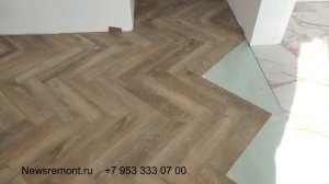 Укладка кварцвинила елочкой ЖК Куба Калуга