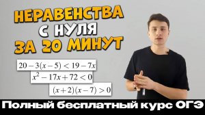 Урок 10 | Как решать НЕРАВЕНСТВА? | №13 ОГЭ | Линейные и квадратные неравенства | Тимур Ибрагимов