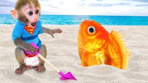 Малыш Чичи играет на пляже|Чичи отдыхает на пляже|Малыш Чичи