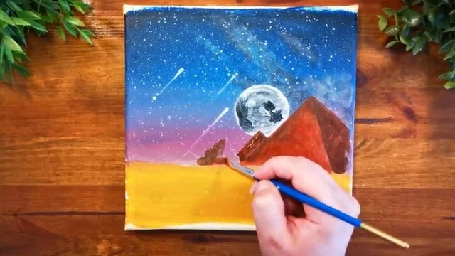 Great Pyramids of Egypt | Canvas Painting | Daily Art #21 смотреть онлайн