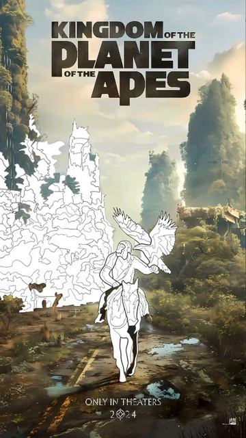 Kingdom of the planet of the apes, in theaters 2024 #coloring #planetoftheapes #darkcolor смотреть онлайн