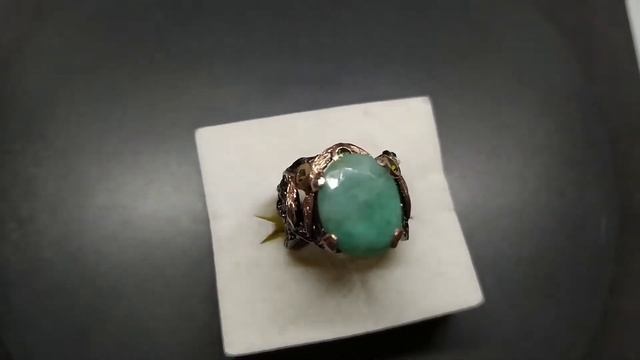 Кольцо. Натуральный изумруд. Серебро 925. К8808