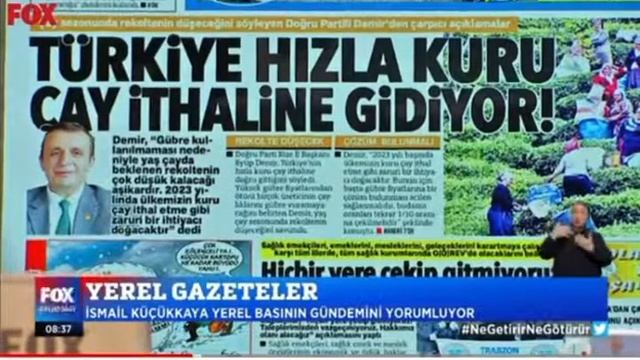 Türkiye Hızla Kuru Çay İthaline Gidiyor. FOX TV смотреть онлайн
