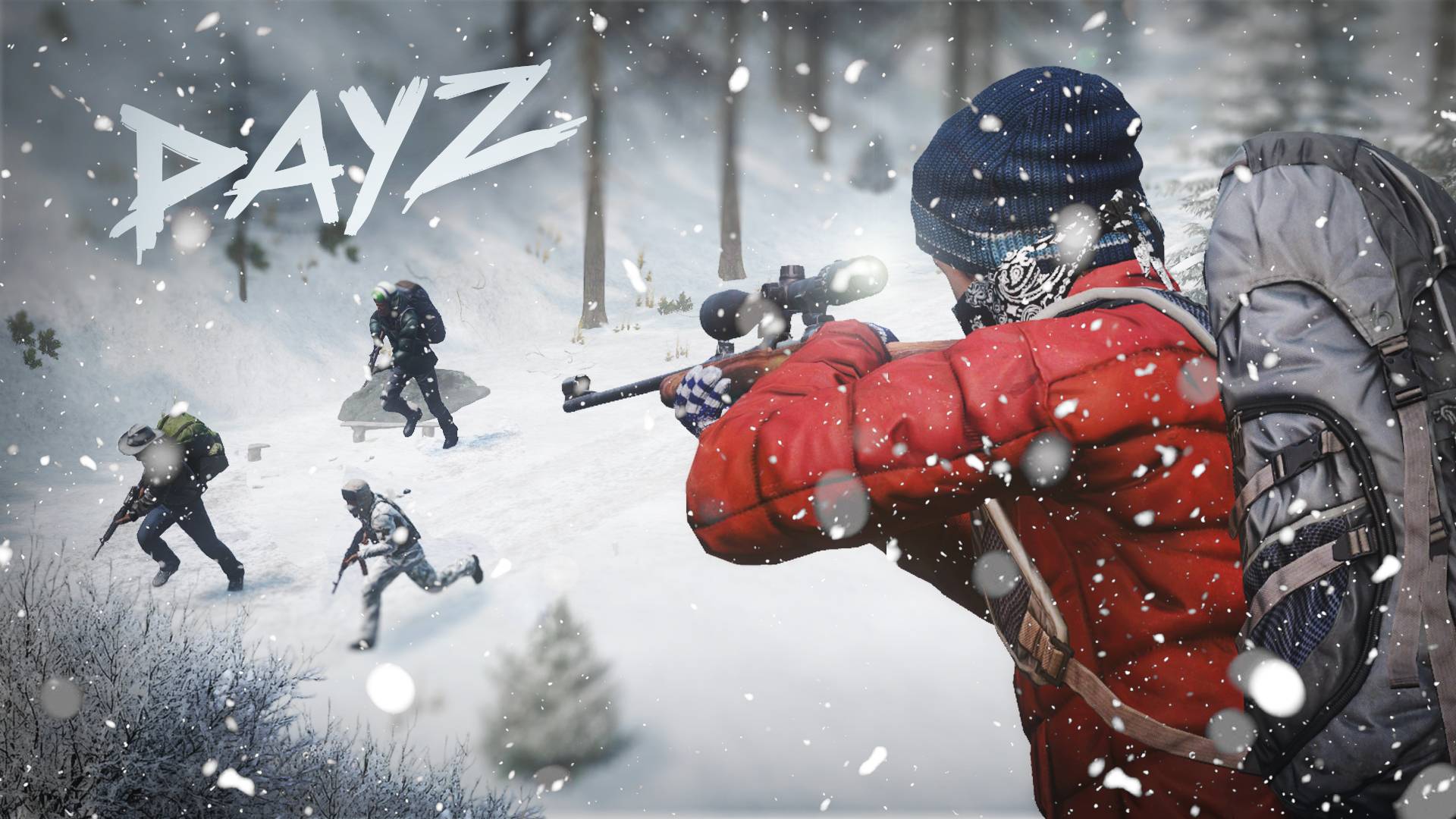 DayZ KarmaKrew - Снайперские дуэли и бои с кланами на зимней карте