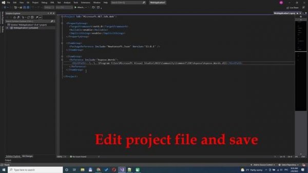 Visual Studio how to edit csproj file|Visual Studio 2022 how to edit csproj file
