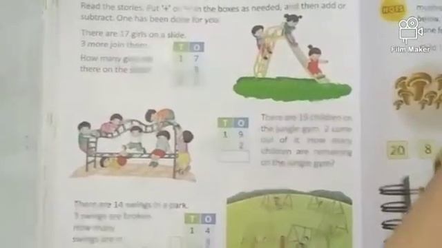 Grade-1 Subtraction using number strips and story sum. смотреть онлайн
