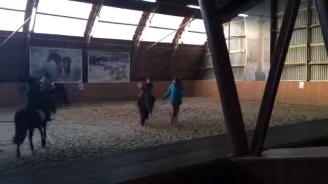 Амелька учится кататься на лошадке смотреть онлайн