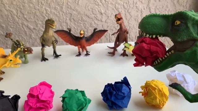 Учим Цвета с Динозаврами Образовательное Видео для Детей