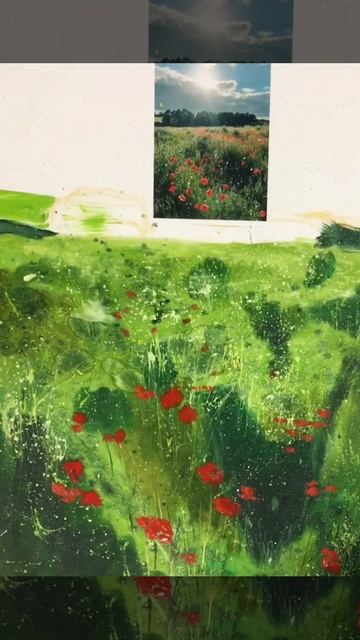 На мастер-классе Рисуем маковое поле масляными красками смотреть онлайн