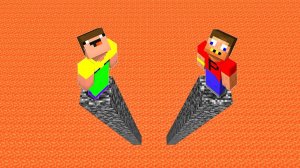 НУБ И ПРО СКИДЫВАЮТ ДРУГ ДРУГА НА СТОЛБАХ В МАЙНКРАФТ! НУБИК И ТРОЛЛИНГ ЛОВУШКА В МАЙНКРАФТ!