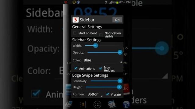 وضع برامجك الأندرويد المفضلة فى شريط جانبى Sidebar Pro v2.6.0.1 смотреть онлайн