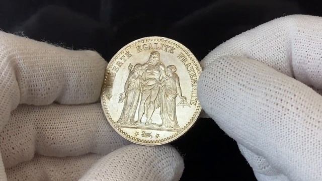 Lot 3703 France 5 Francs 1876 A смотреть онлайн