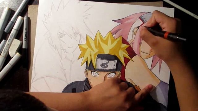 Dibujando El Equipo 7/Drawing 7 Team Naruto