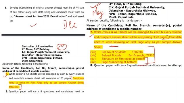 🔴PTU ONLINE EXAM Answer Sheet Format Detail discussion for exam starting from 05-01-2022 |Tutor Abh смотреть онлайн