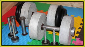 КАК СДЕЛАТЬ ГАНТЕЛИ своими руками