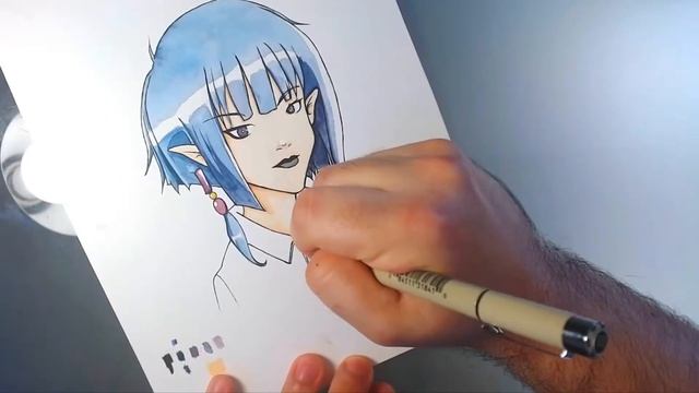 Drawing Timelapse - Sera Watercolour Portrait