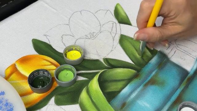 Como pintar tulipas com regador смотреть онлайн