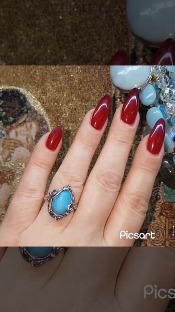 Красивейшее винтажное кольцо. Серебро 925. Трезубец. г. Харьков. Природная бирюза. Люкс!🔥 смотреть онлайн