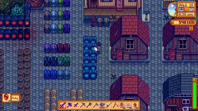 Putting Quartz inside Crystalarium by accident - Stardew Valley смотреть онлайн