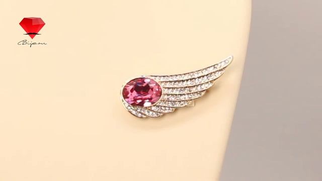 Bije.ru: Брошь в виде крыла с покрытием золотом и кристаллами Swarovski Kelsie (Келси) смотреть онлайн