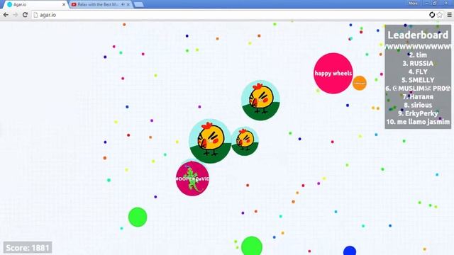 Agar io, fac echipa cu toata mapa! смотреть онлайн