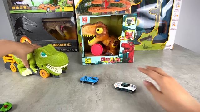 Jurassic World Unboxing Review Asmr Giant T-rex Dinosaur Egg Surprises Dino Trucks Carnotaurus Toro смотреть онлайн
