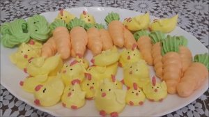 Безе для оформления куличей. МОРКОВЬ, ЦЫПЛЯТА, ПТИЧКИ. Как украсить кулич?