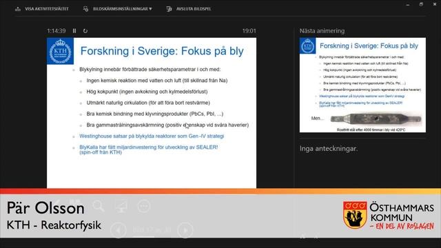Seminarium 16/02/2017: Fjärde Generationens Kärnkraft Och Slutförvar?